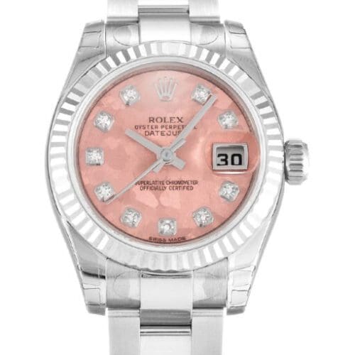 Rolex Lady-Datejust 26mm Gold Dust – Pink Dial 179174 Super Clone