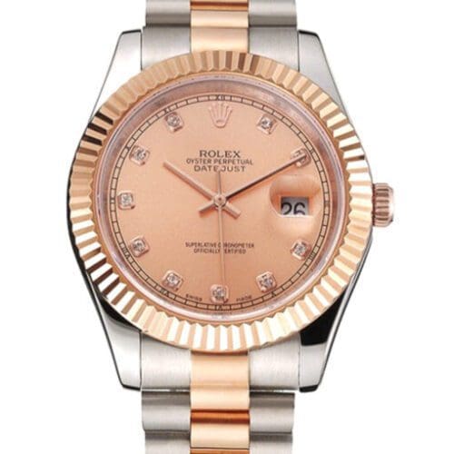 Rolex Datejust 41mm Rose-Gold Dial REP016816 Super Clone