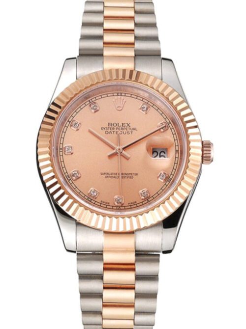 Rolex Datejust 41mm Rose-Gold Dial REP016816 Super Clone