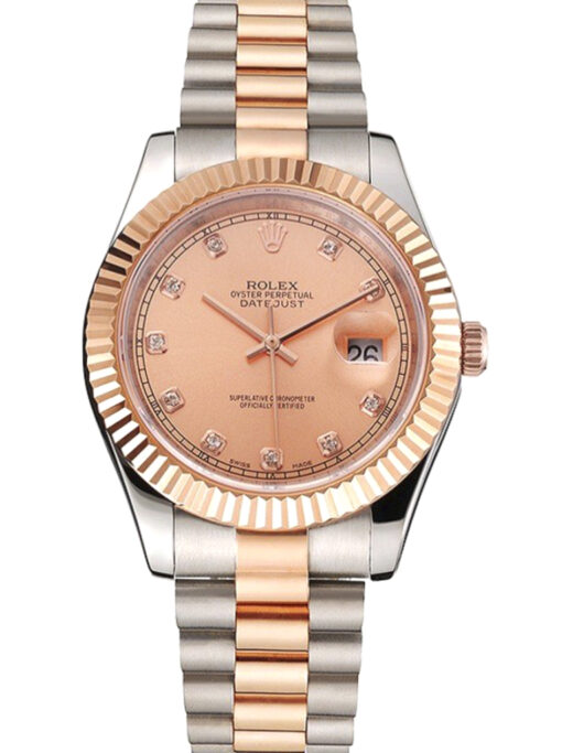 Rolex Datejust 41mm Rose-Gold Dial REP016816 Super Clone
