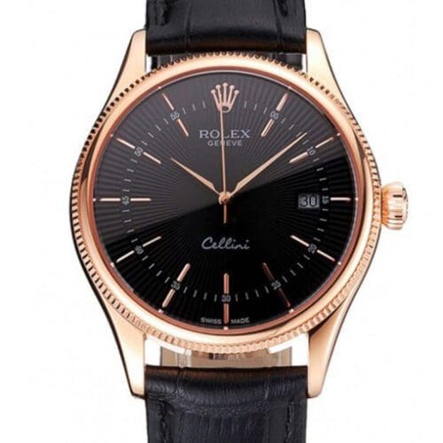 Rolex Cellini 38mm Black Dial REP016799 Super Clone
