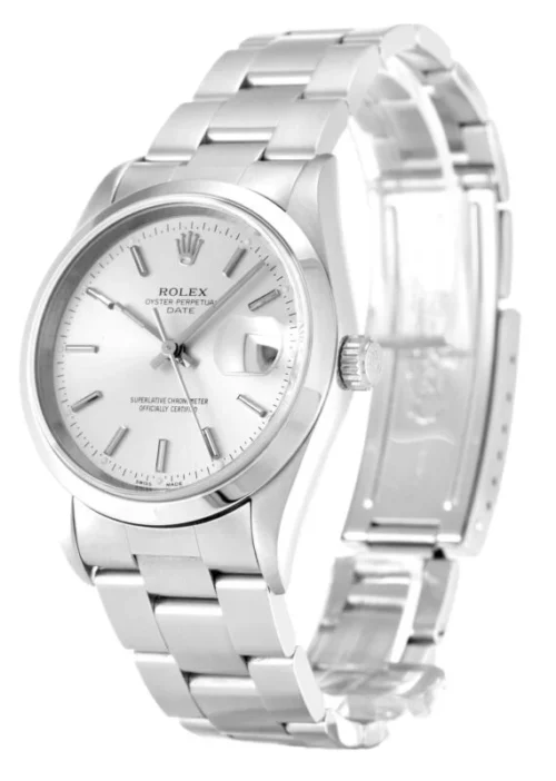 Rolex Oyster Perpetual Date 34mm Silver Dial - Image 2