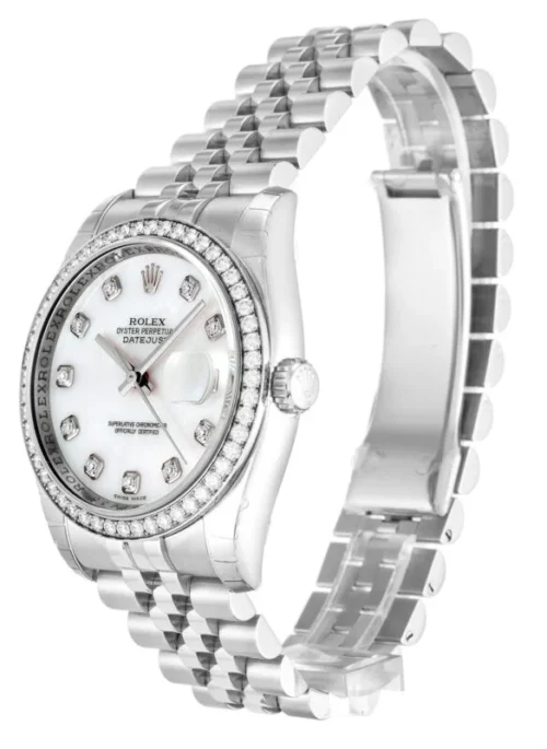 Rolex Datejust 36mm Mother of Pearl – White Dial 116244 Super Clone - Image 2