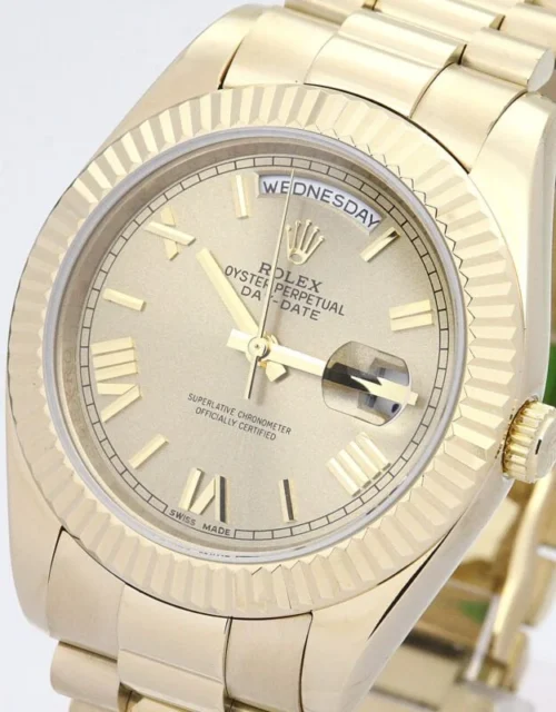 Rolex Day-Date II 41mm Gold Dial 218238 Super Clone - Image 4