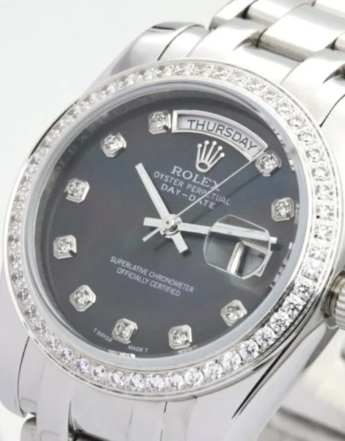 Rolex Day-Date 36mm Black Dial 118346 Super Clone - Image 3