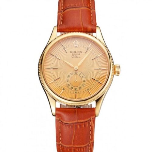 Rolex Cellini 38mm Gold Dial REP016789 Super Clone