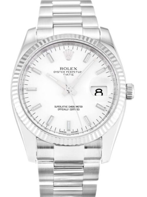 Rolex Oyster Perpetual Date 34mm White Dial