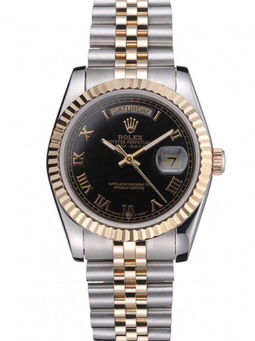 Rolex Day-Date 36mm Black Dial SRL78 Super Clone