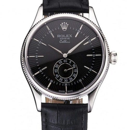 Rolex Cellini 38mm Black Dial REP016790 Super Clone