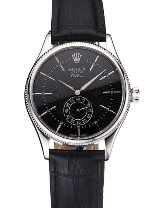 Rolex Cellini 38mm Black Dial REP016790 Super Clone
