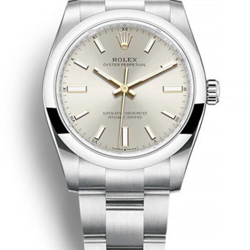 Rolex Oyster Perpetual Lady 34mm Silver Dial