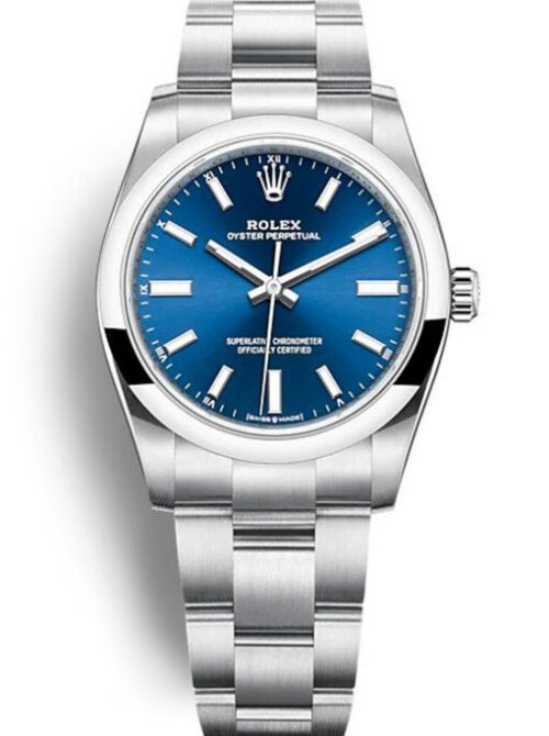 Rolex Oyster Perpetual Lady 34mm Blue Dial