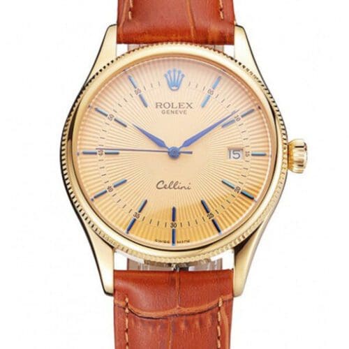 Rolex Cellini 38mm Gold Dial REP016797 Super Clone