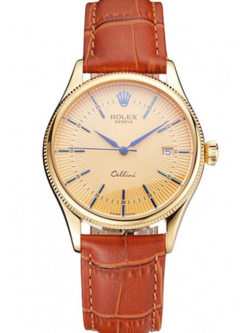 Rolex Cellini 38mm Gold Dial REP016797 Super Clone