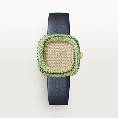 Cartier Coussin de Cartier watch, Medium model Yellow gold