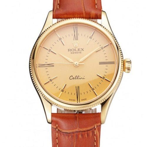 Rolex Cellini 38mm Gold Dial REP016798 Super Clone