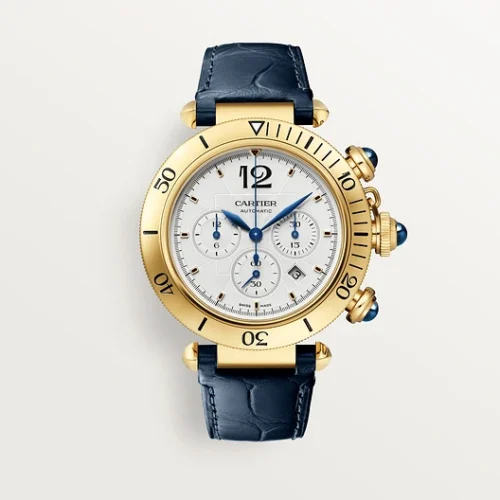 Cartier Pasha de Cartier watch, 41 mm, chronograph Navy Blue