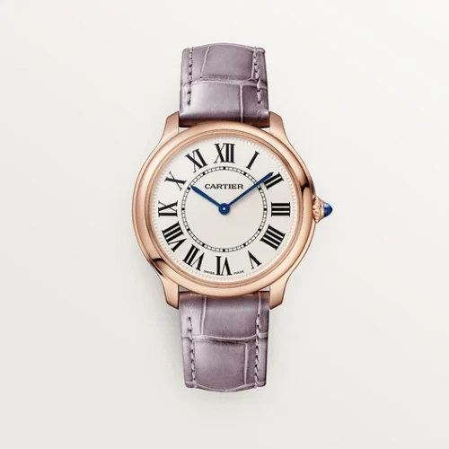 Cartier Ronde Louis Cartier watch, 36 mm, semi-matte purple