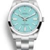 Rolex Oyster Perpetual 41mm Turquoise Blue Dial 124300