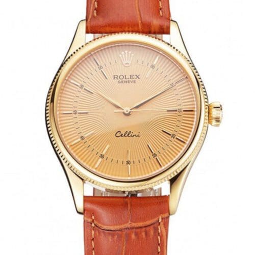 Rolex Cellini 38mm Gold Dial REP016808 Super Clone