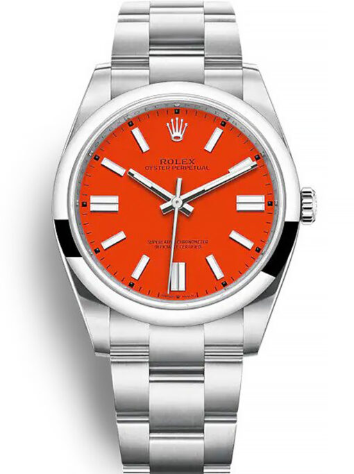 Rolex Oyster Perpetual Lady 36mm Coral Red Dial