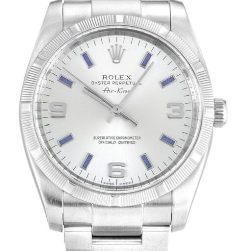 Rolex Air-King 34mm Silver Dial 114210-2 Super Clone