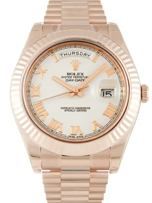 Rolex Day-Date II 41mm Ivory Dial 218235 Super Clone - Image 2