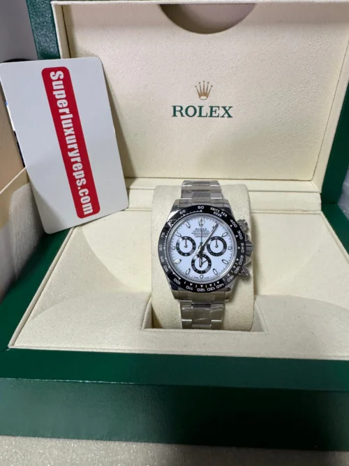 Daytona 126500 White Dial on 904L Stainless Steel Bracelet - Image 2