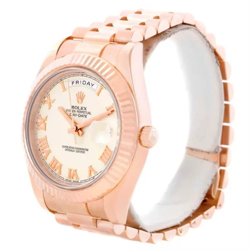 Rolex Day-Date II 41mm Ivory Dial 218235 Super Clone - Image 3