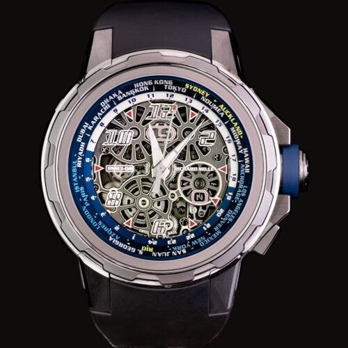 RICHARD MILLE RM63-02 AUTOMATIC WINDING WORLDTIMER LIMITED EDITION 47MM