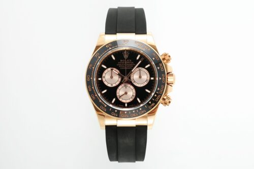 Daytona 126515 40mm Rose Gold/Rubber with Black Dial