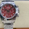 Rolex Red Pomegranate Square Stone Plate Daytona 40mm Super Clone with 4130 Movement - Image 2