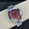 Rolex Red Pomegranate Square Stone Plate Daytona 40mm Super Clone with 4130 Movement