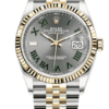DateJust 36mm 126233 Clean 1:1 Best Edition 904L Steel Gray Dial Green Roman on SS/YG Jubilee Bracelet VR3235