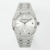 Royal Oak 15510 41mm Frosted SS/SS White Textured Dial APSF A4302 Super Clone