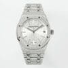 Royal Oak 15510 41mm Frosted SS/SS White Textured Dial APSF A4302 Super Clone