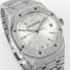 Royal Oak 15510 41mm Frosted SS/SS White Textured Dial APSF A4302 Super Clone - Image 2