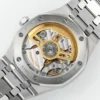 Royal Oak 15510 41mm Frosted SS/SS Black Textured Dial APSF A4302 Super Clone - Image 7
