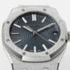 Royal Oak 15510 41mm Frosted SS/SS Blue Textured Dial APSF A4302 Super Clone - Image 4