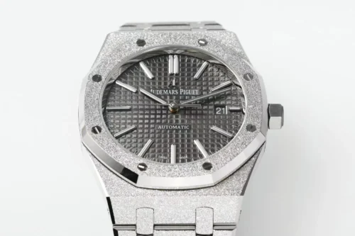 Royal Oak 15410 Frosted SS/SS Grey Textured Dial APSF SA3120 Super Clone - Image 2