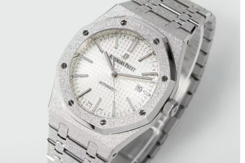 Royal Oak 15410 Frosted SS/SS White Textured Dial APSF SA3120 Super Clone - Image 3