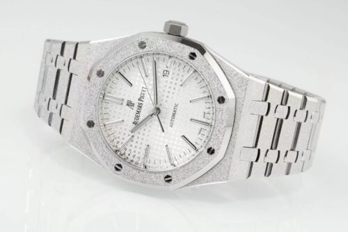 Royal Oak 15410 Frosted SS/SS White Textured Dial APSF SA3120 Super Clone - Image 5