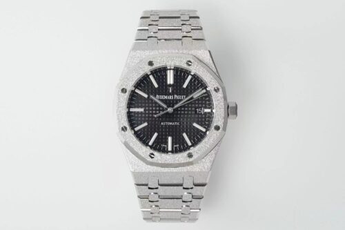 Royal Oak 15410 Frosted SS/SS Black Textured Dial APSF SA3120 Super Clone