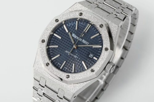 Royal Oak 15410 Frosted SS/SS Blue Textured Dial APSF SA3120 Super Clone - Image 3