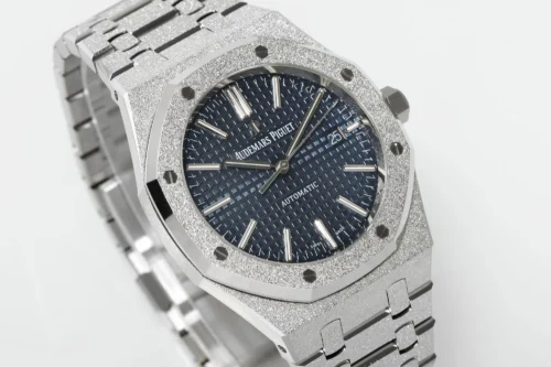 Royal Oak 15410 Frosted SS/SS Blue Textured Dial APSF SA3120 Super Clone - Image 4