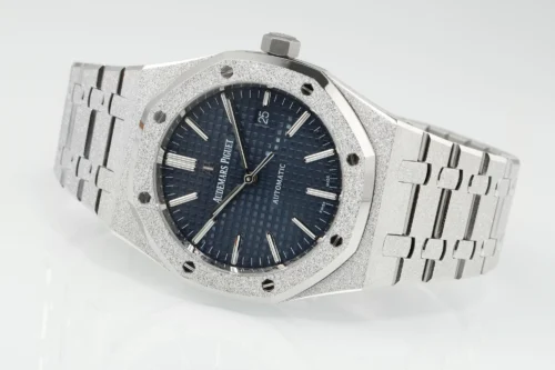 Royal Oak 15410 Frosted SS/SS Blue Textured Dial APSF SA3120 Super Clone - Image 5