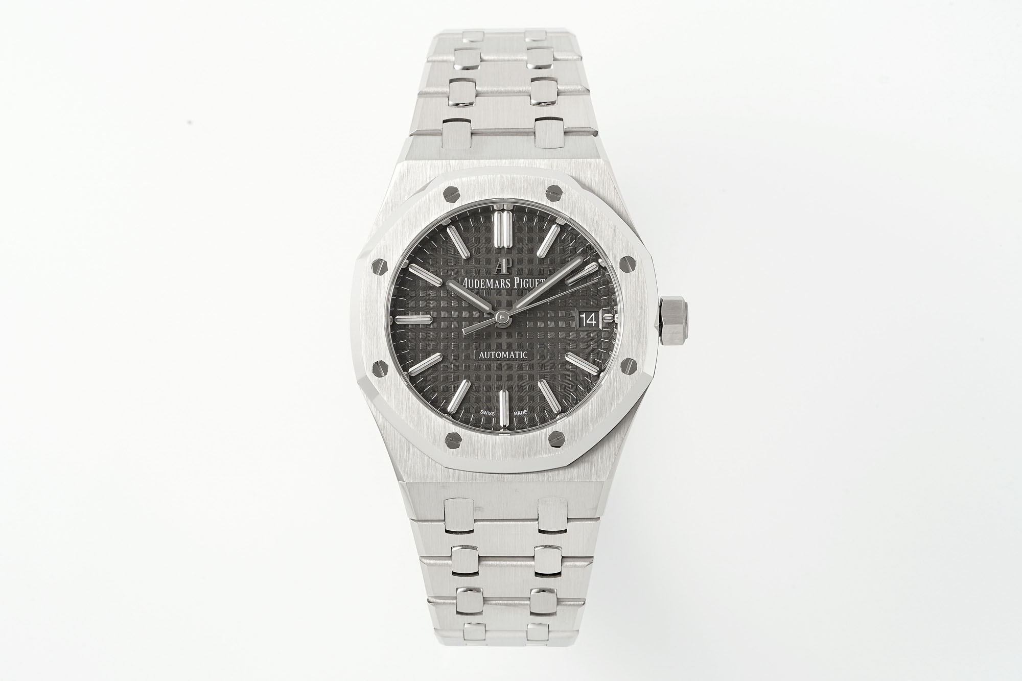 Royal Oak 15450 37mm SS/SS Grey Textured Dial APSF SA3120 Super Clone