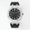 Royal Oak 15400 1:1 Best Edition SS/RU Black Textured Dial APSF SA3120 Super Clone