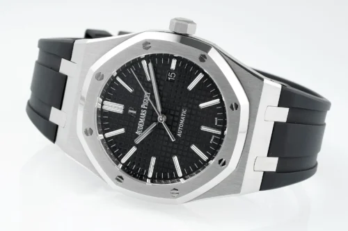 Royal Oak 15400 1:1 Best Edition SS/RU Black Textured Dial APSF SA3120 Super Clone - Image 5