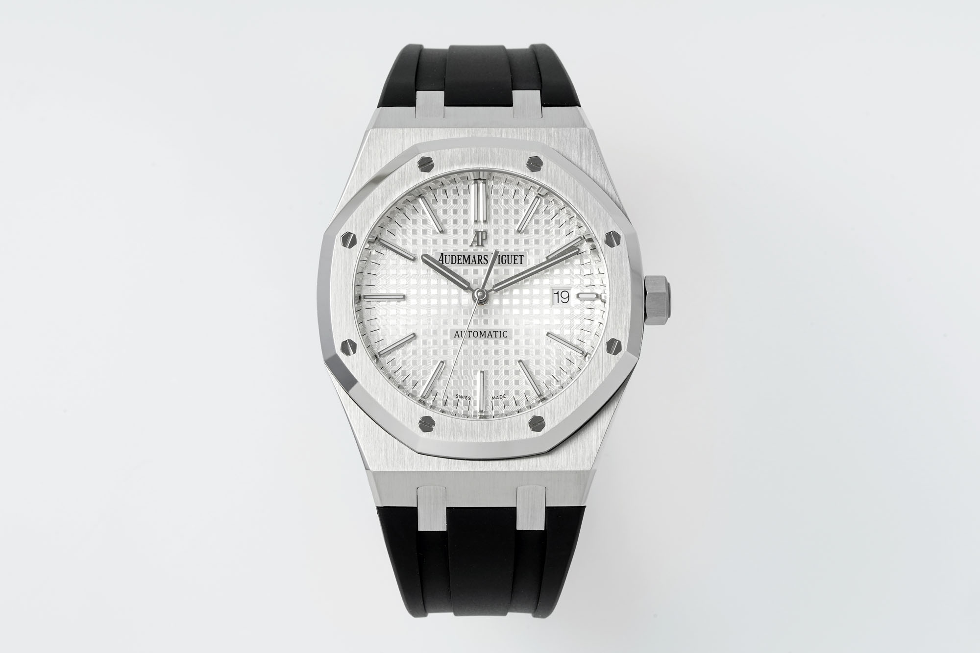 Royal Oak 15400 1:1 Best Edition SS/RU White Textured Dial APSF SA3120 Super Clone